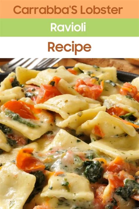 Carrabba S Lobster Ravioli Recipe Easy Kitchen Guide