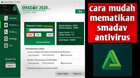 Cara Mematikan Antivirus Smadav Sementara Youtube