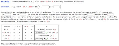 Solved Example 1 Find Where The Function F X 3x4 8x3