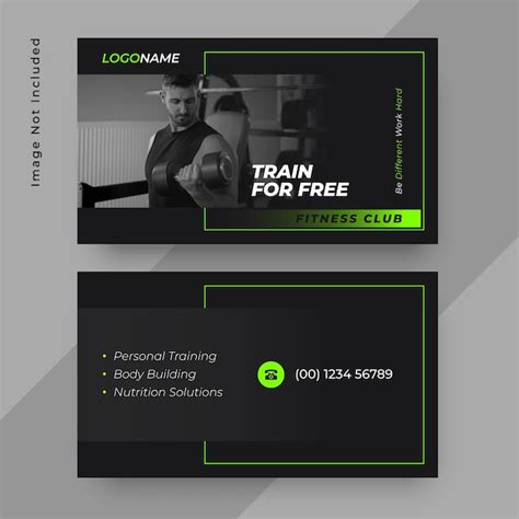 Conception De Cartes De Visite Fitness Et Gym Vecteur Premium