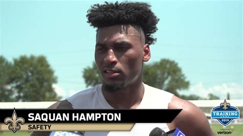 Saquan Hampton 2019 Saints Training Camp Media Availability August 1