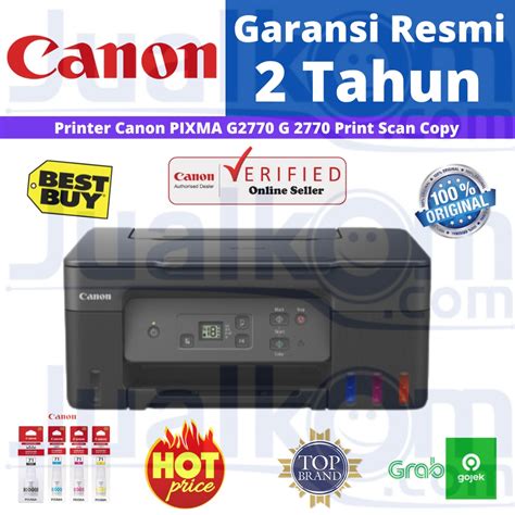 Jual Printer Canon PIXMA G2770 G 2770 Ink Tank Print Scan Copy Resmi