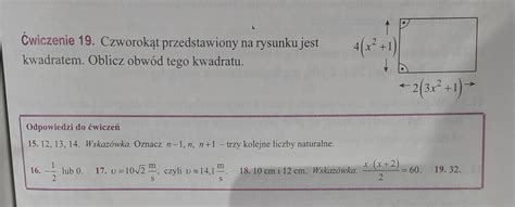 Wiczenie Czworok T Przedstawiony Na Rysunku Jest Kwadratem Oblicz