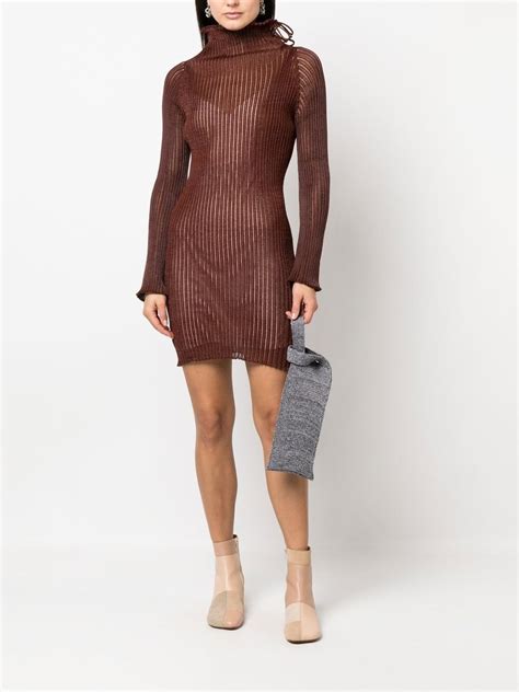 A Roege Hove Ribbed Knit Mini Dress Farfetch