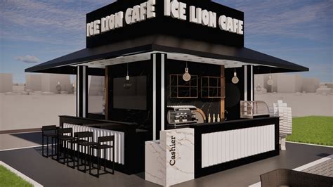 Big Size Outdoor Coffee Shop Modern Food Booth Design