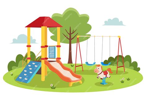 Premium Vector Kids Playground Vector Art Isolated