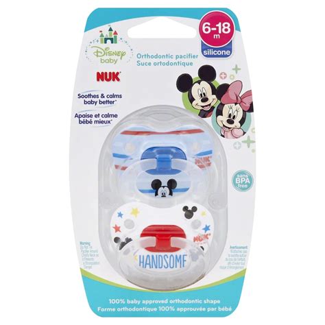 Nuk Disney Baby Mickey Mouse Silicone Pacifier Months Shop