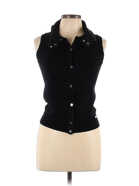 Gucci 100 Lana Wool Solid Black Sleeveless Top Size L 84 Off Thredup