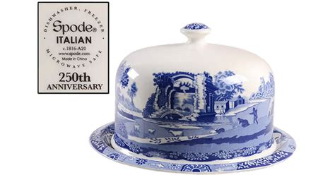 Spode 250th Anniversary Blue Italian Cheese Dome • Price