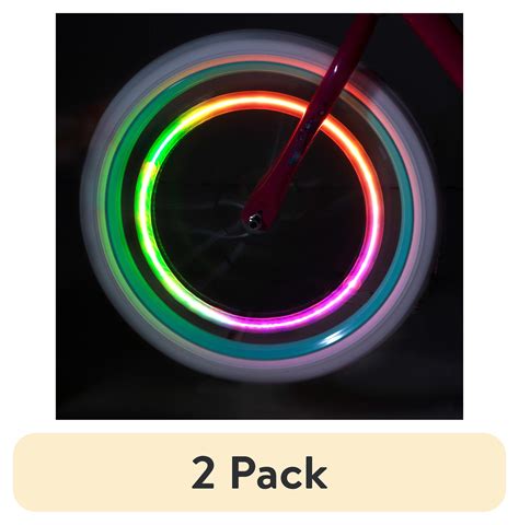 2 Pack Brightz Orbit Color Morphing Led Bicycle Spoke Clip Lights Weather Resistant Width 1