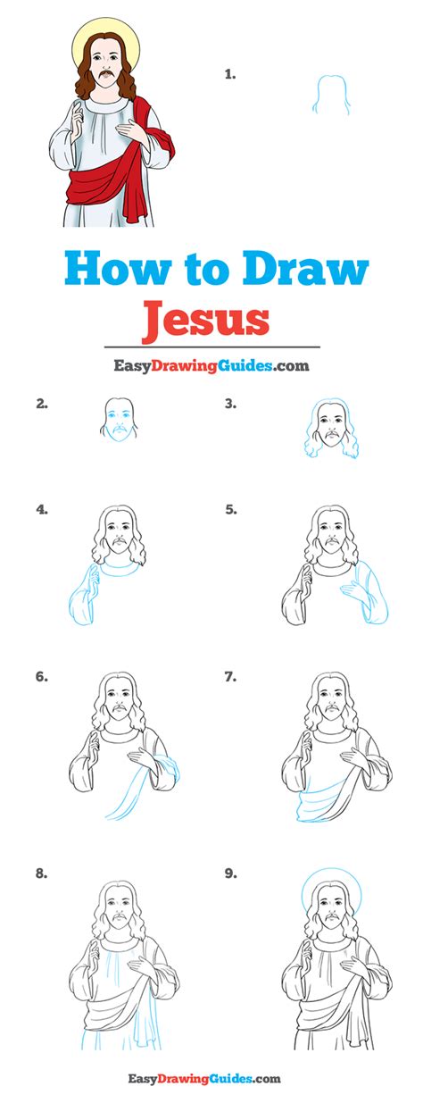 How To Draw Jesus Really Easy Drawing Tutorial Christian Drawings