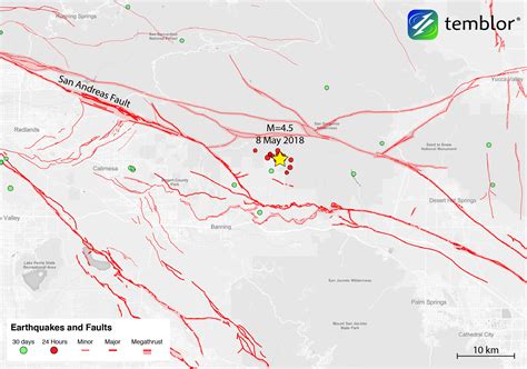 San Andreas Fault Zone Earthquake Rattles Southern California Temblor Net