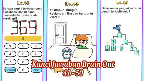 Kunci Jawaban Brain Out Level Youtube