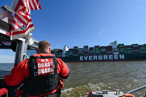 Evergreen container vessel grounded in Chesapeake Bay | WorkBoat