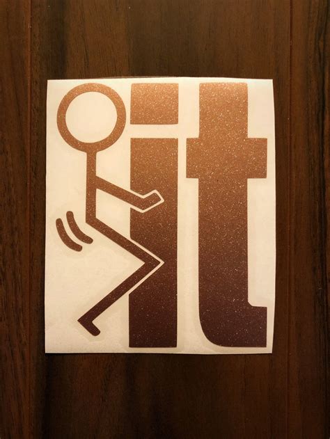 Fuck It Car Decal Funny Decal Stick Figure Van Decal Window Etsy
