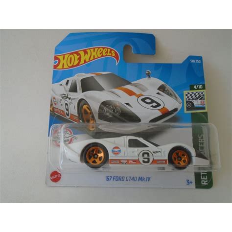 Hot Wheels 67 Ford GT 40 Mk IV HCW67 2022 Retro Racers 4 10 Hot Wheels 58 250 Shopee Brasil
