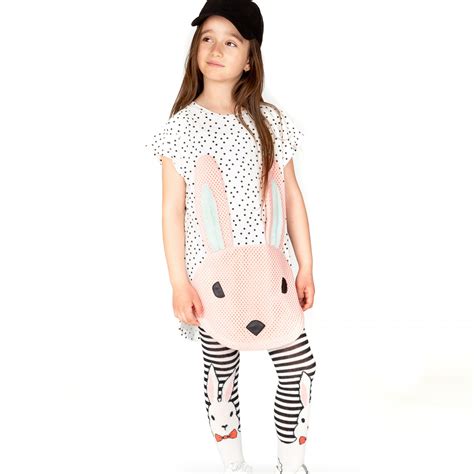 Wauw Capow Bunny Logo Dress In White Bambinifashioncom