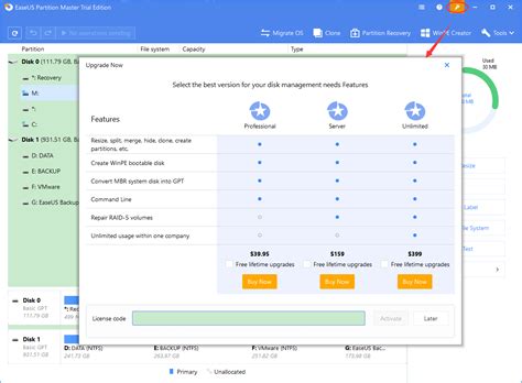 Activate EaseUS Partition Master