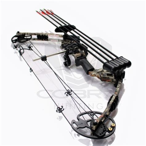 20 70lbs Camo Compound Bow Rh X8 Carbon Arrows Cobra Hunting