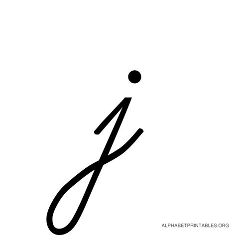 Lowercase J Cursive