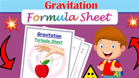 Formula Sheet Gravitation Class Th Physics Chapter