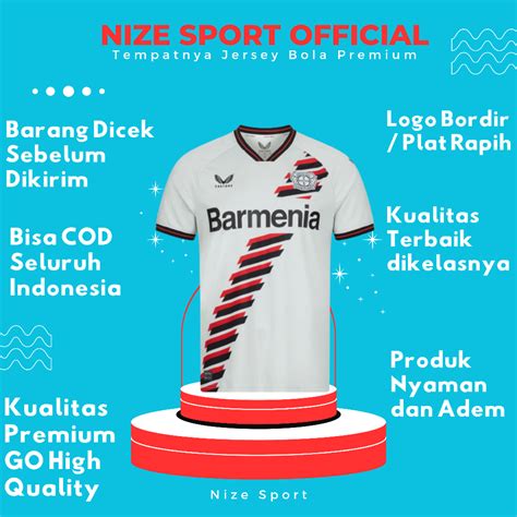 Jual Nizesport Fullset Setelan Jersey Dan Celana Bola Leverkusen Away