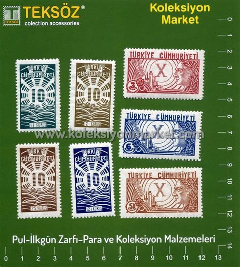 1933 Cumhuriyet in Onuncu Yıldönümü Hatıra Pulları Koleksiyon Market