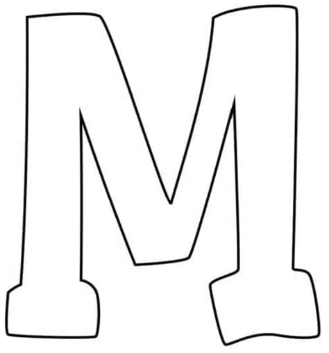 Graffiti Bubble Letter M Printable