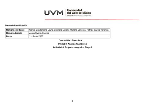 Word Actividad De Contabilidad Datos De Identificaci N Contabilidad