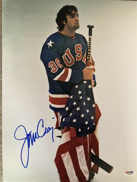 Jim Craig Autographed Miracle On Ice Usa Olympic Hockey Team X