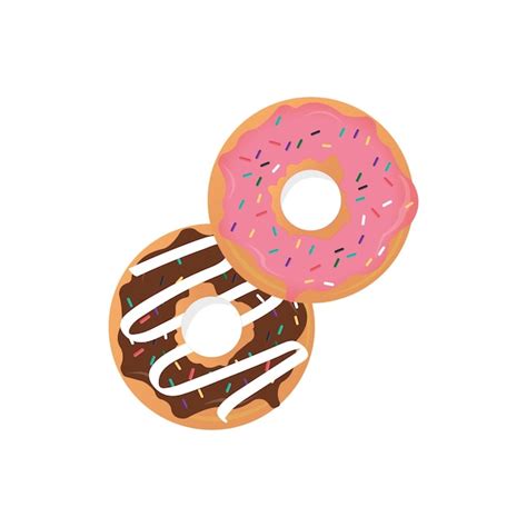 Vector Libre Vector Colorido Icono De Donut Aislado Sobre Fondo Blanco