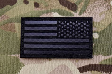 Infrared Blackout Ir Reverse Us Flag Patch Swat Tactical Police Gang