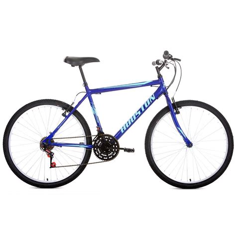 Bicicleta Aro 26 Houston Foxer Hammer 21 Marchas E Freio V Brake Azul