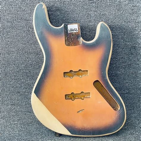 Tobacco Burst Basswood Jazz Bass Style Body Reverb