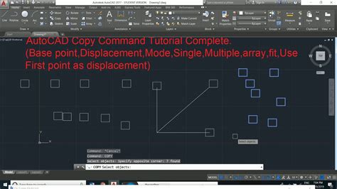 Autocad Copy Command Tutorial Complete Youtube