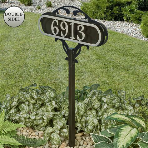 Paris Black House Number Address Sign Yard Stake By Jasonw Studios