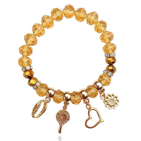 Pulseira Umbanda Orixá Oxum Proteção Espiritual Ouro Balaio de Santo