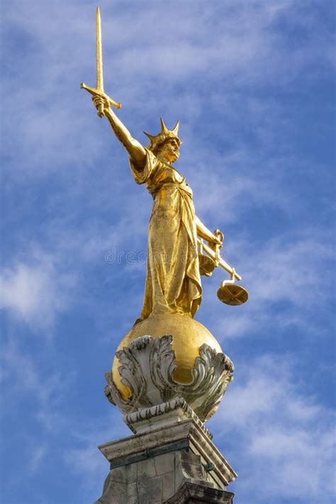 Lady Justice Statue At The Old Bailey In London Stock Image Image Of