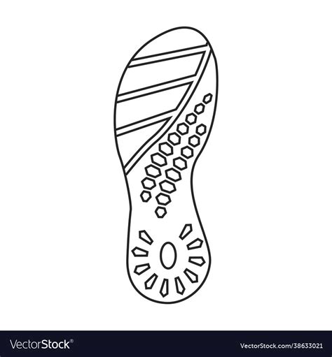 Footprint outline icon Royalty Free Vector Image