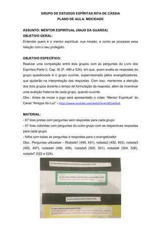 Plano De Aula Mentor Espiritual Pdf