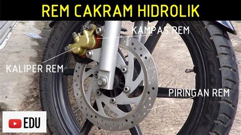 Sistem Rem Cakram Hidrolik Sepeda Motor Scooter Matic Komponen