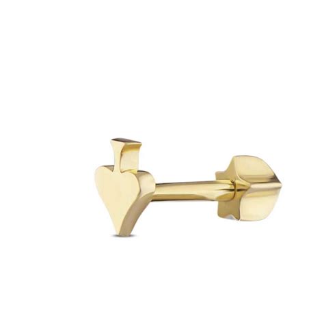 Gold Spade Tragus Earring Lizay E