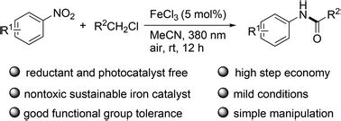 Visible Light Induced Iron Catalyzed Synthesis Of N Aryl Amides From