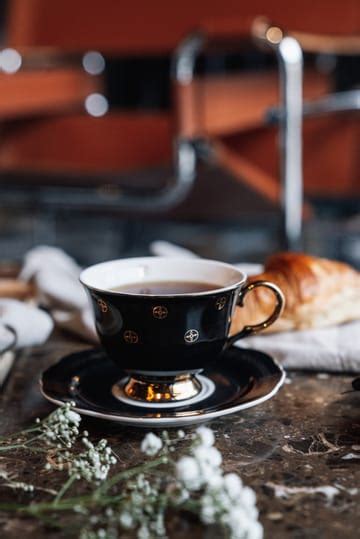 Anima Gemella Nero Cup With Saucer From Hilke Collection