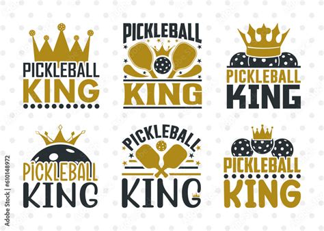 Pickleball King SVG Bundle Pickleball Svg Sports Svg Pickleball Game