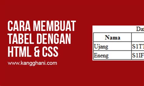 Cara Membuat Tabel Dengan HTML Dan CSS Cara Proteksi