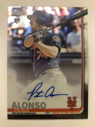 Peter Alonso Autograph 2019 Topps Chrome Baseball Rookie Card Auto Rc