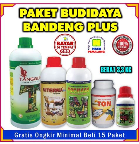 PAKET BUDIDAYA BANDENG ORGANIK NASA PLUS TANGGUH PROBIOTIK VITERNA TON