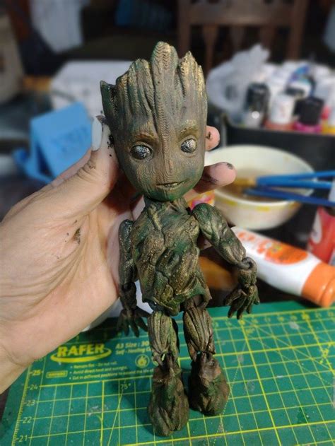 Baby Groot Articulado Impresionarte Con D