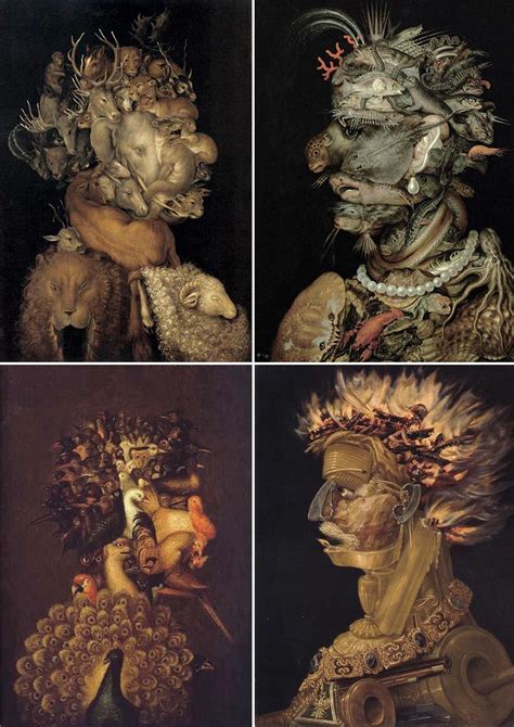 The Four Elements Giuseppe Arcimboldo Oil On Wood 1566 R Art